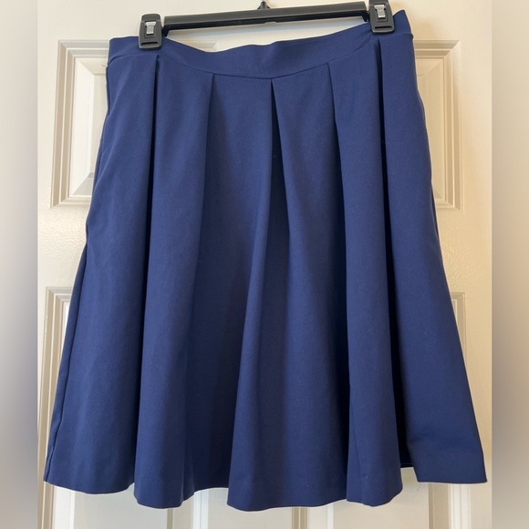 Cynthia Rowley Pleated Dark Blue Skirt with pockets and zipper back Size Medium - Picture 1 of 6